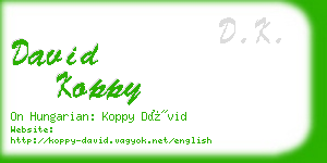 david koppy business card